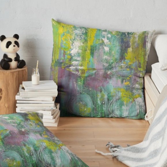 NWT 16"x16" Canvas Artisan Throw Pillow, Home Decor, Art by Noora Elkoussy - Picture 7 of 9